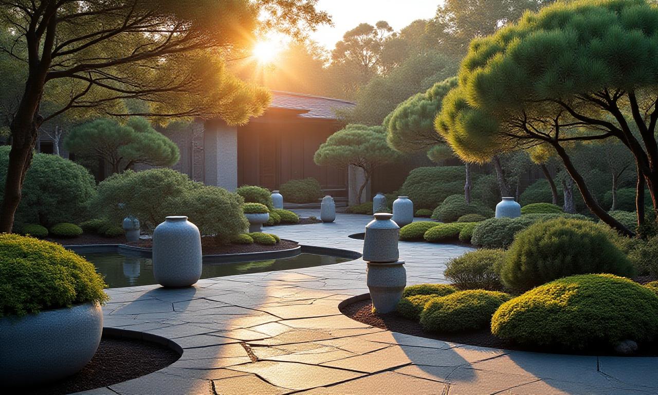 美しい日本庭園の背景